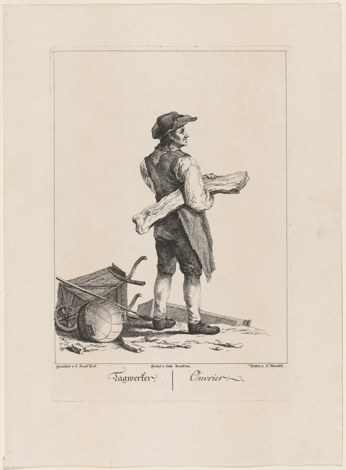 Tagwerker (Day Laborer) by Catherine Brandinn and Sebastian Mansfeld, after Johann Christian Brand
