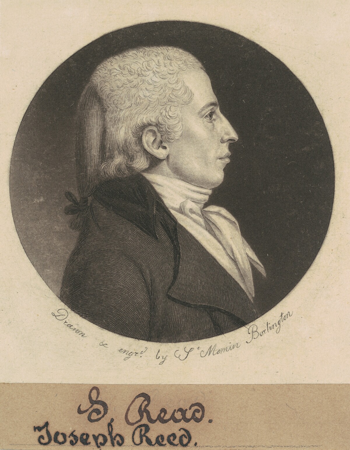 Joseph Reed, Jr. by Charles B. J. Févret de Saint-Mémin