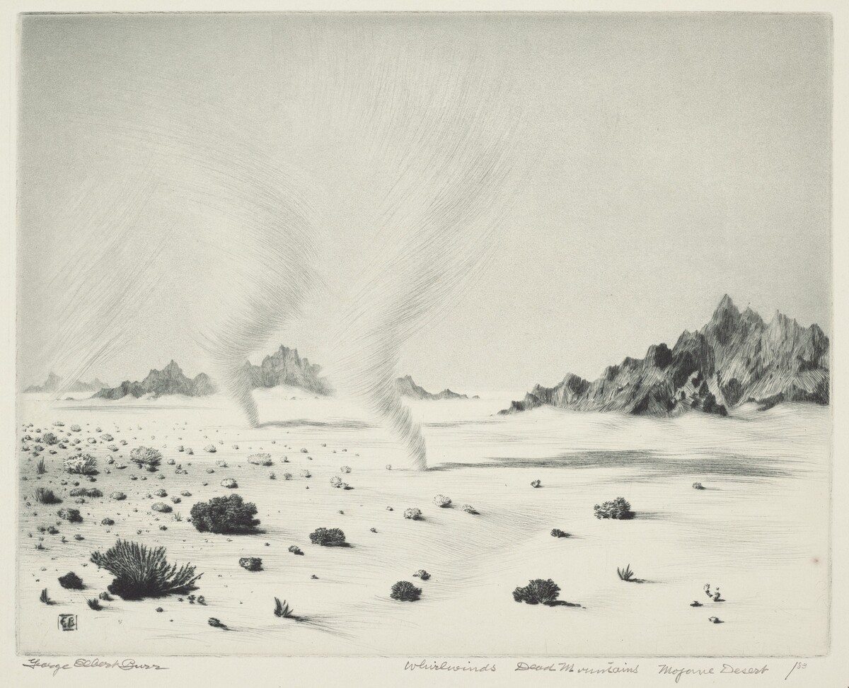 Whirlwinds, Dead Mountains, Mojave Desert, California by George Elbert Burr