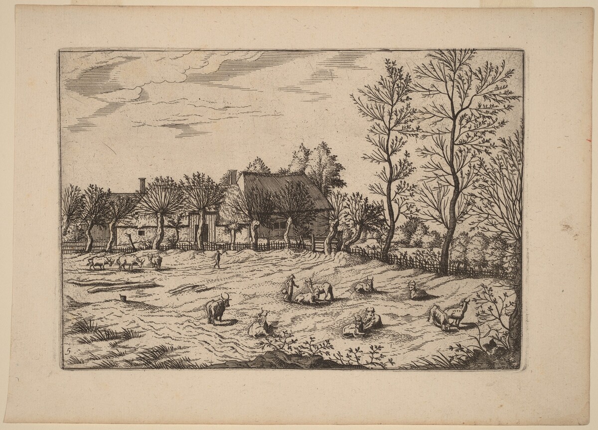 Farm by Johannes and Lucas van Doetechum after Master of the Small Landscapes
