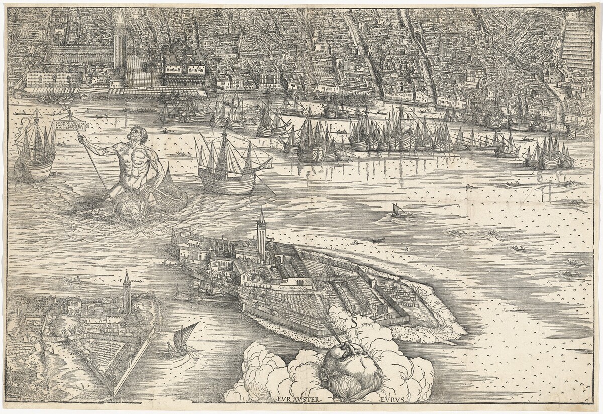 View of Venice [lower center block] by Jacopo de' Barbari