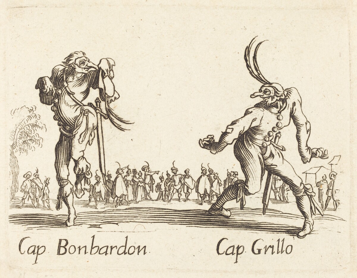 Cap. Bonbardon and Cap. Grillo by after Jacques Callot
