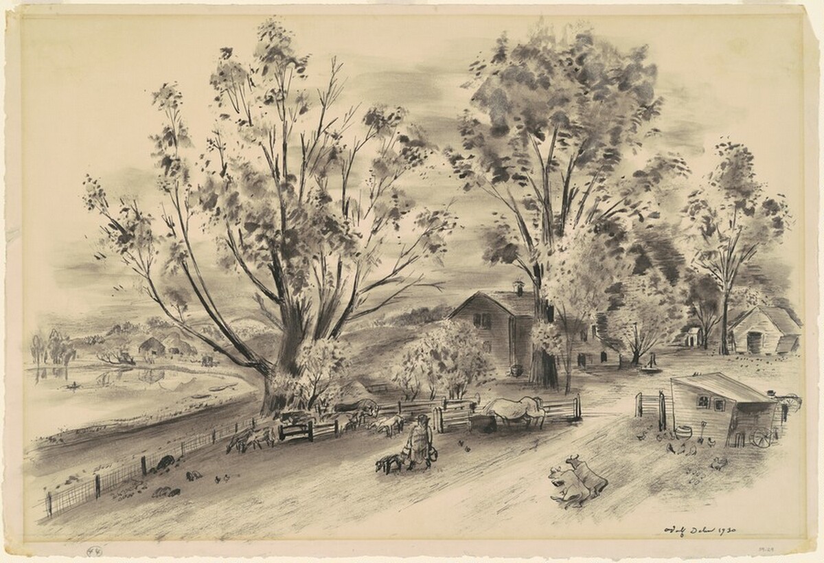 Farmyard Near Waterville, Minnesota by Adolf Arthur Dehn