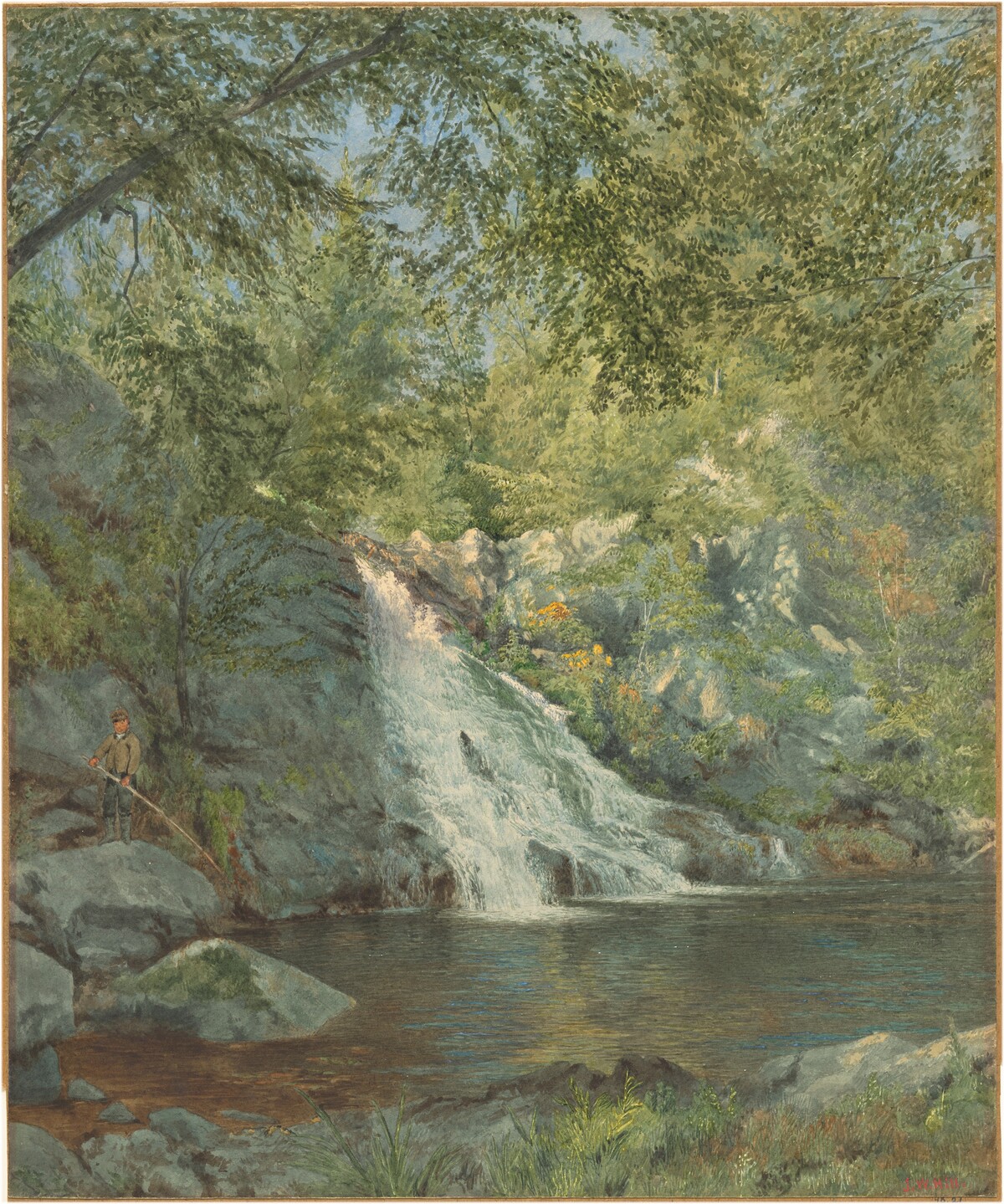 The Waterfall by John William Hill