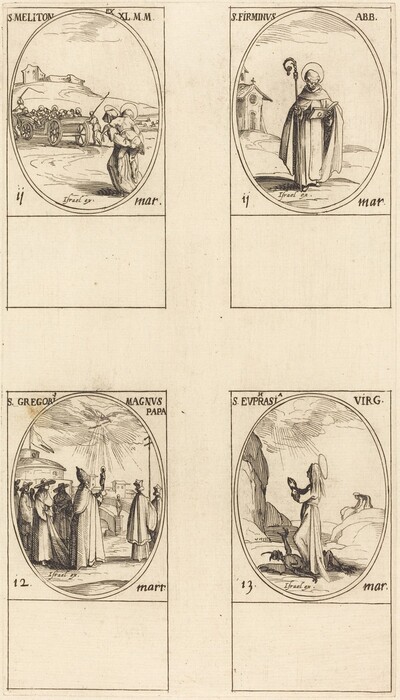 St. Meliton; St. Firminus; St. Gregory the Great; St. Euphrasia