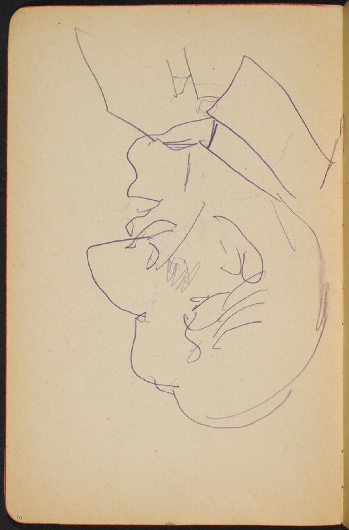 männliche Bildnisstudie (Male Portrait Study) [p. 10] by Max Beckmann