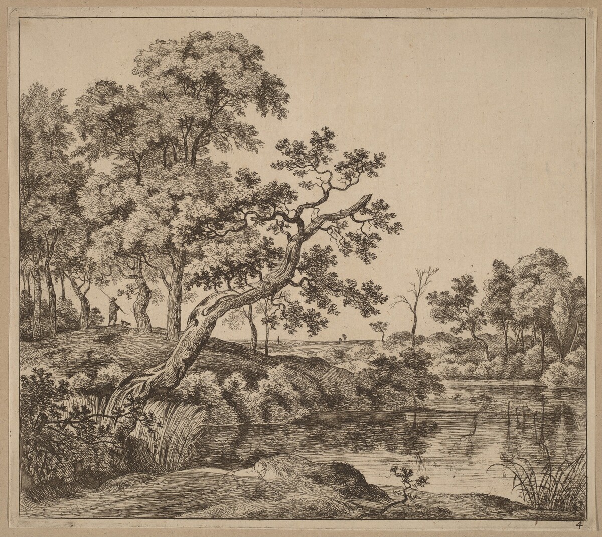 Landscape with a Bending Tree by Jan Hackaert