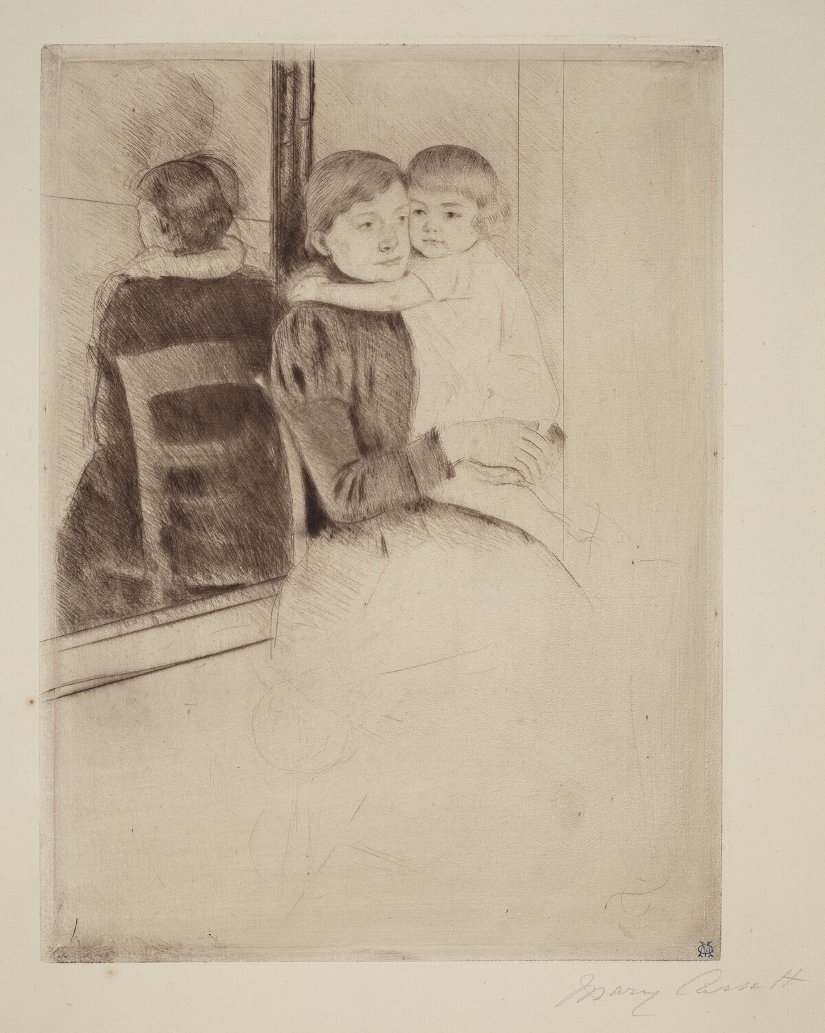 The Mirror by Mary Cassatt