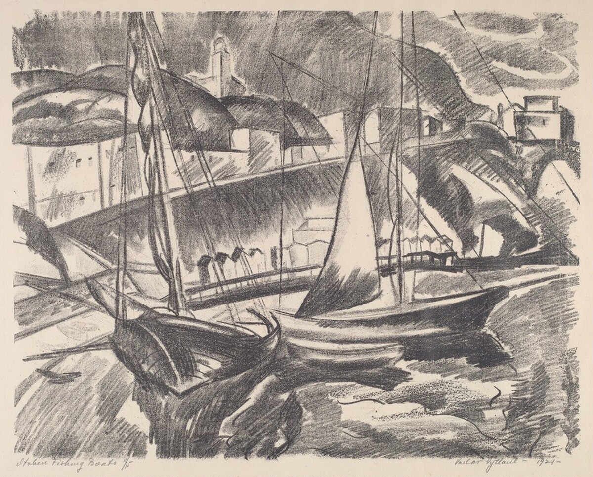 Italian Fishing Boats by Vaclav Vytlacil