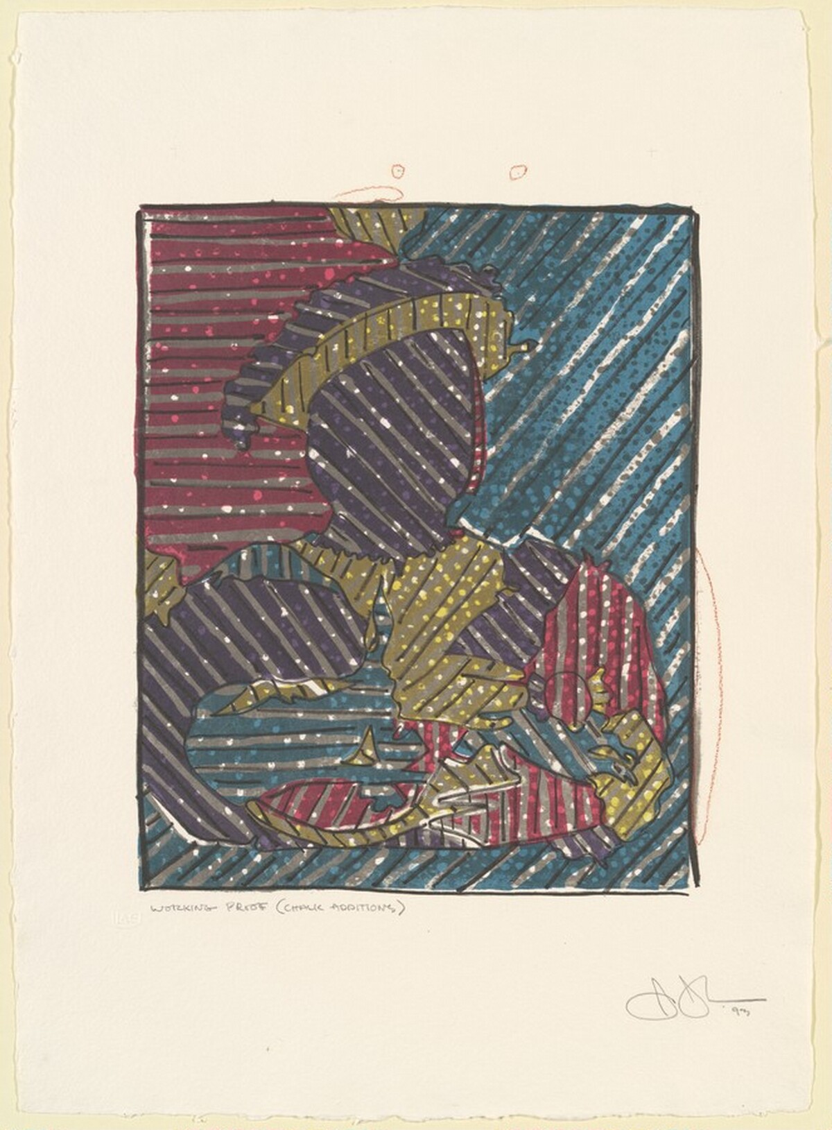 After Holbein [working proof] by Jasper Johns