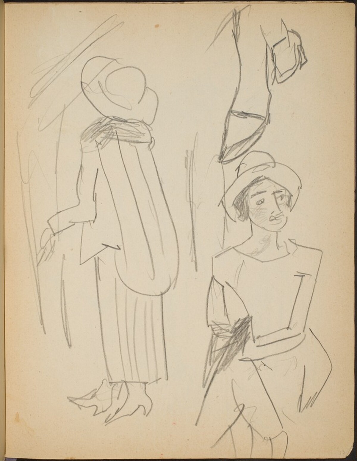 Kleiderstudien (Studies of Dresses) [p. 23] by Max Beckmann