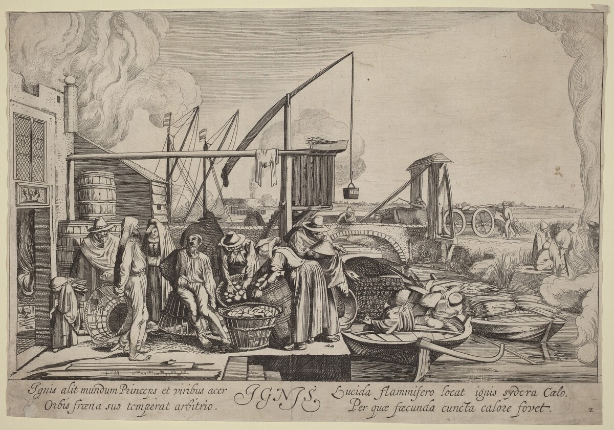 Ignis (Fire) by Jan van de Velde II, after Willem Buytewech