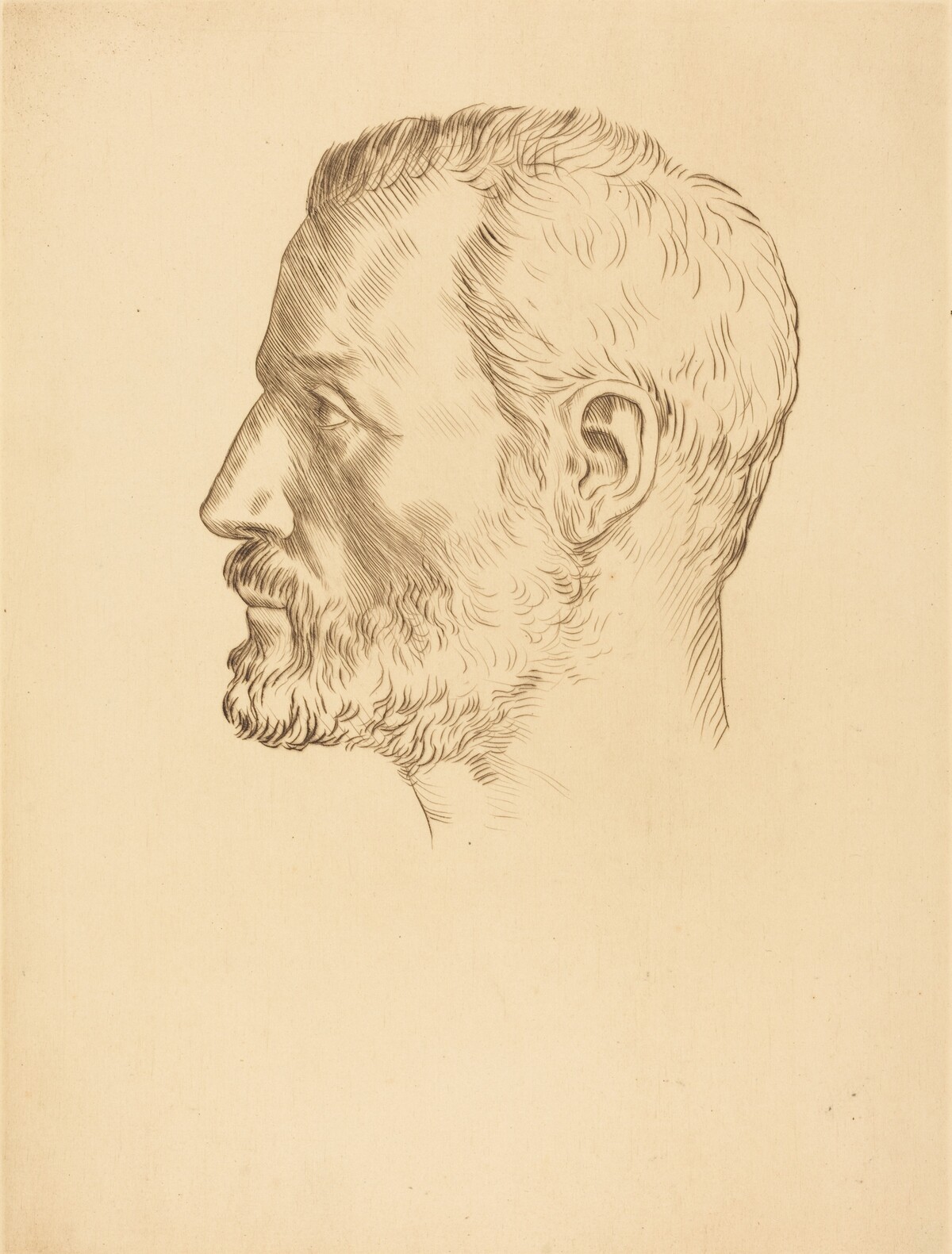 Head of a Man (Tete d'homme) by Alphonse Legros