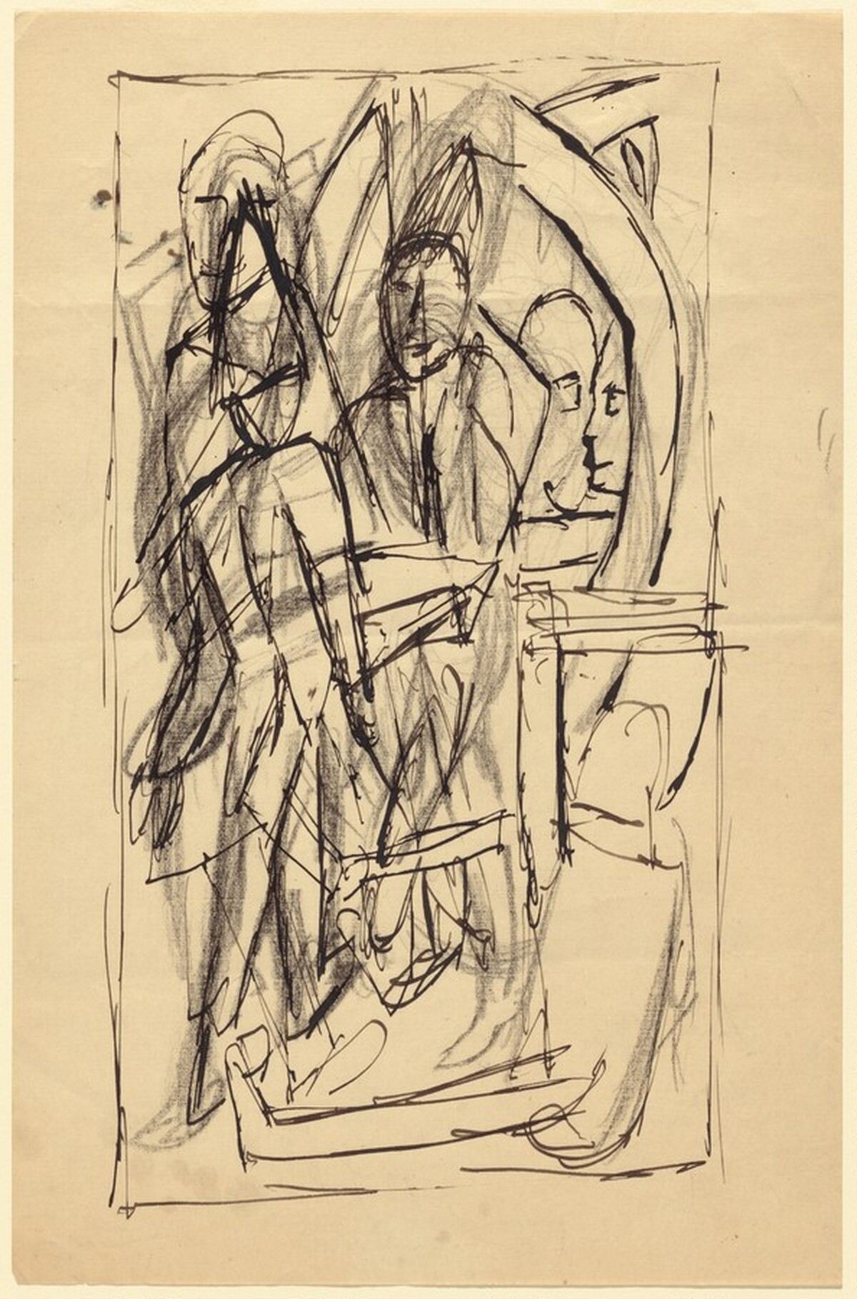 Sketch for "Carnival" by Max Beckmann