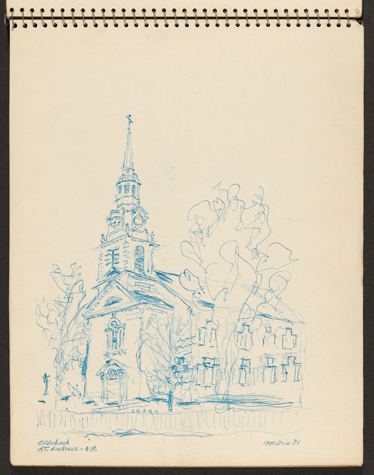Old Church, St. Andrews, New Brunswick, Canada by John Marin