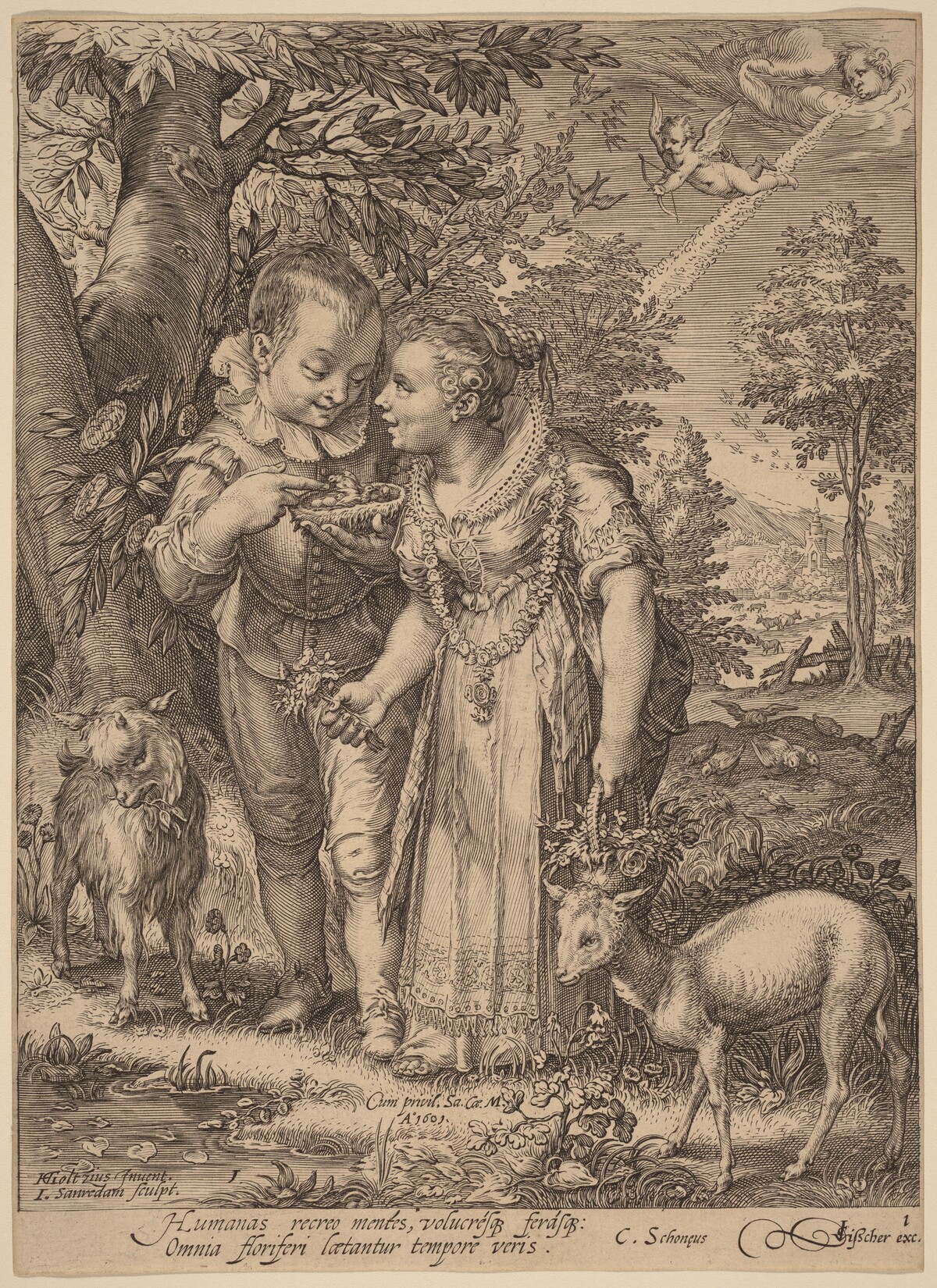 Spring by Jan Pietersz Saenredam after Hendrik Goltzius
