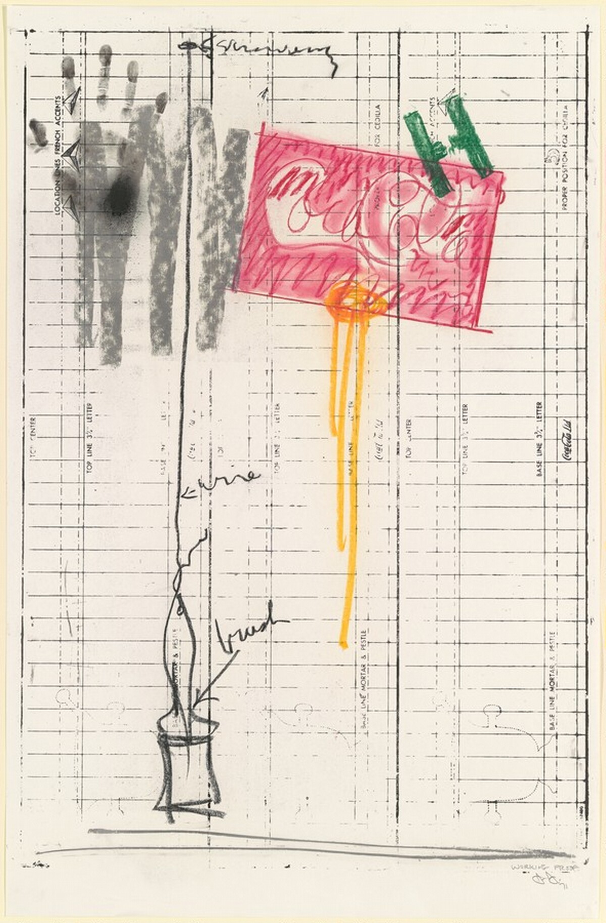 Untitled [working proof] by Jasper Johns