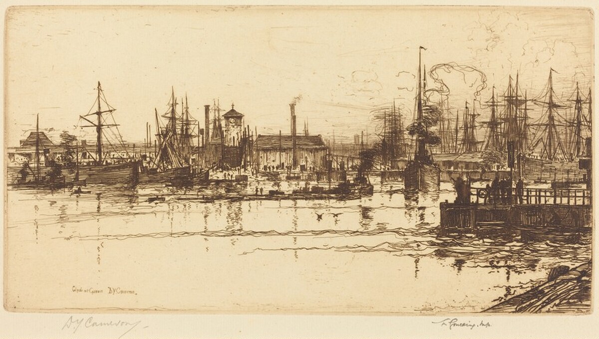 The Clyde at Govan by David Young Cameron
