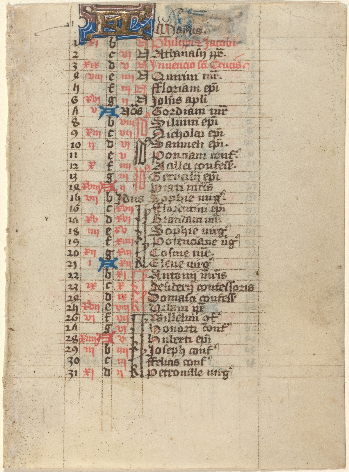 Page from a Book of Hours by French 15th Century