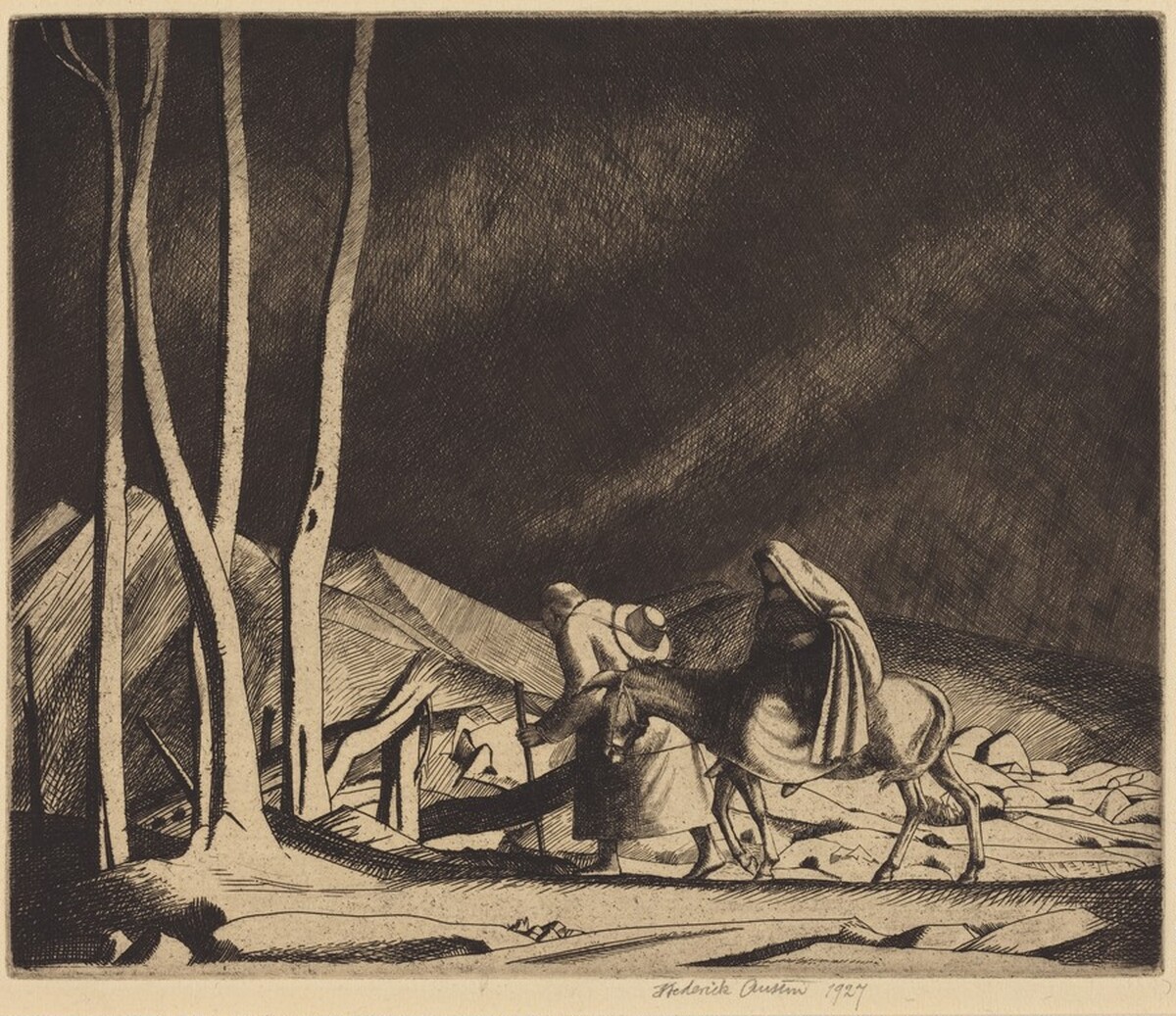 The Flight into Egypt by Frederick George Austin
