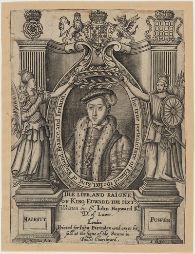 Title Plate to John Hayward, Life and Reigne of King Edward the Sixth