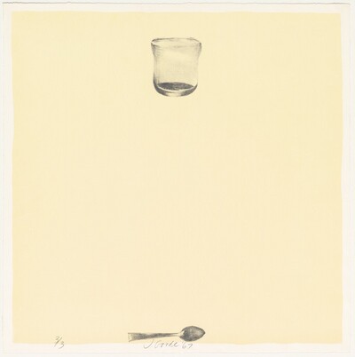 Glass at Top—Spoon on Bottom