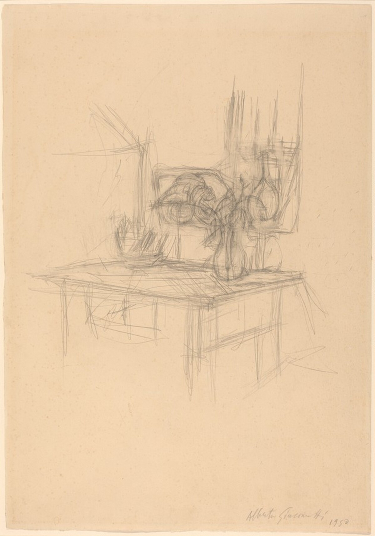 The Table before the Dormer Window by Alberto Giacometti