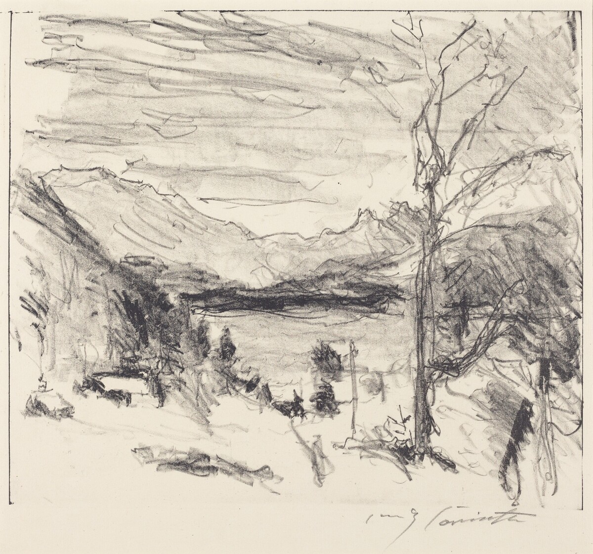 Walchensee im Nebel (Walchensee in Fog) by Lovis Corinth