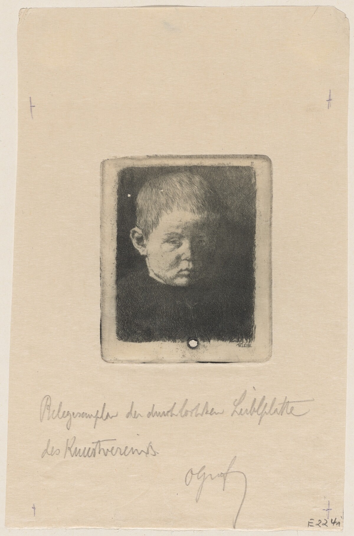 Head of a Boy by Wilhelm Leibl