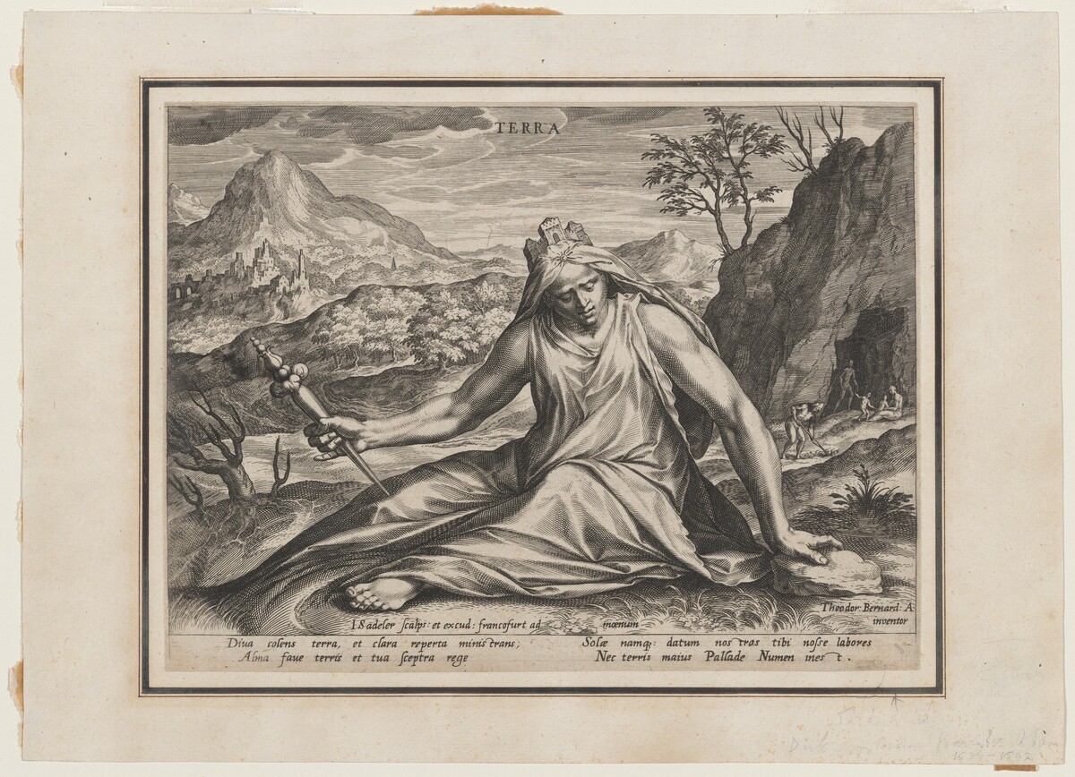 Earth by Jan Sadeler I, after Dirck Barendsz