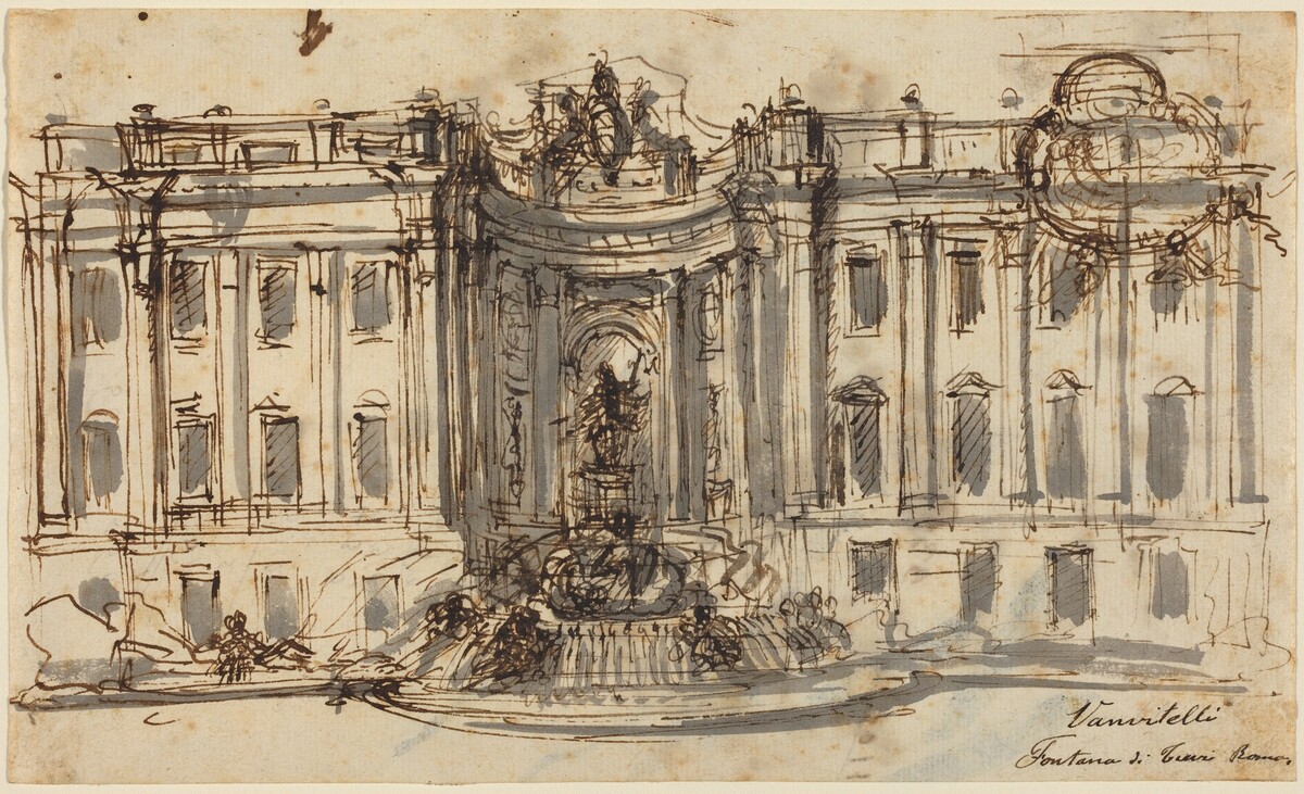 Proposal for the Trevi Fountain by Luigi Vanvitelli