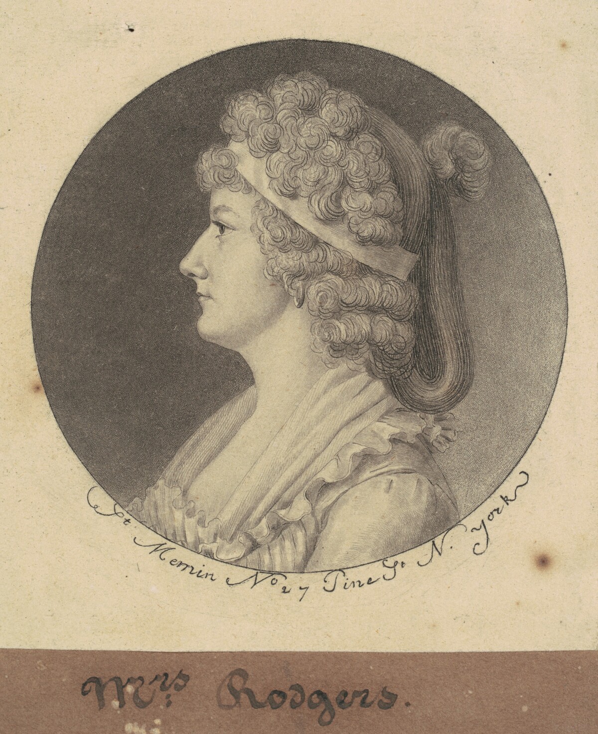 Sarah Elizabeth Rogers by Charles B. J. Févret de Saint-Mémin