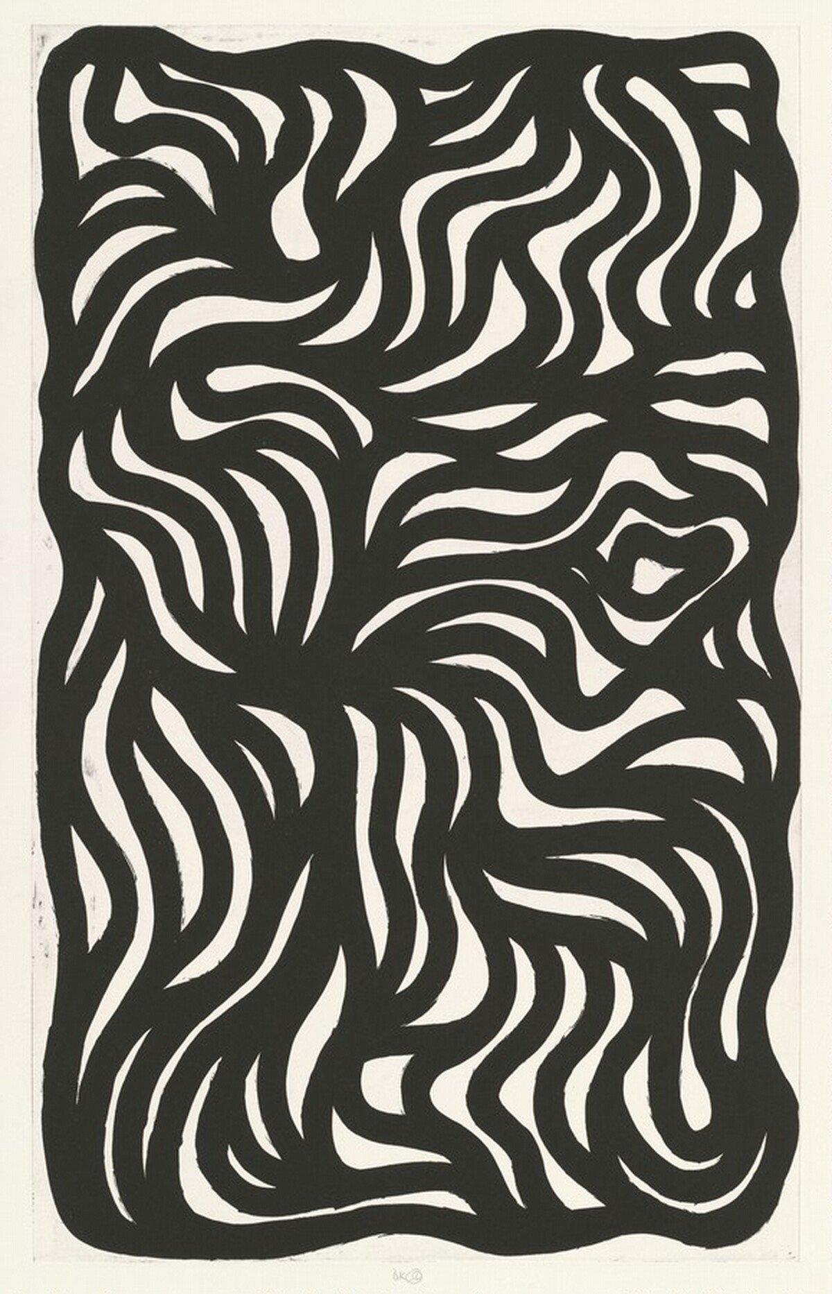 Black Loops & Curves No. 3 by Sol LeWitt