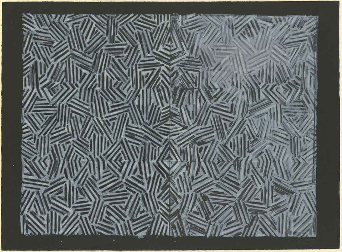 Corpse and Mirror [recto] [trial proof] by Jasper Johns