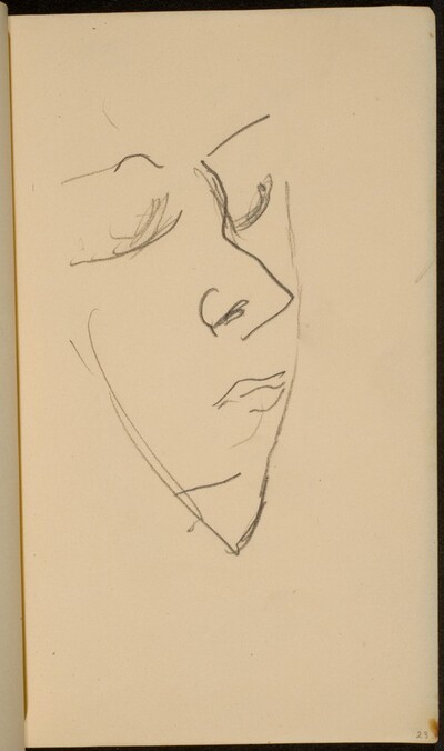 weibliches Gesicht mit geschlossenen Augen (Woman's Face, Eyes Closed) [p. 23]