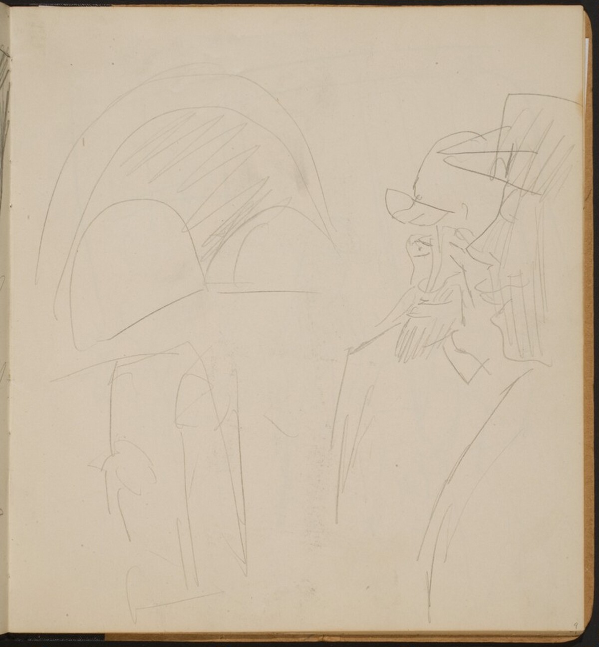 Zwei Männer (Two Men) [p. 9] by Max Beckmann
