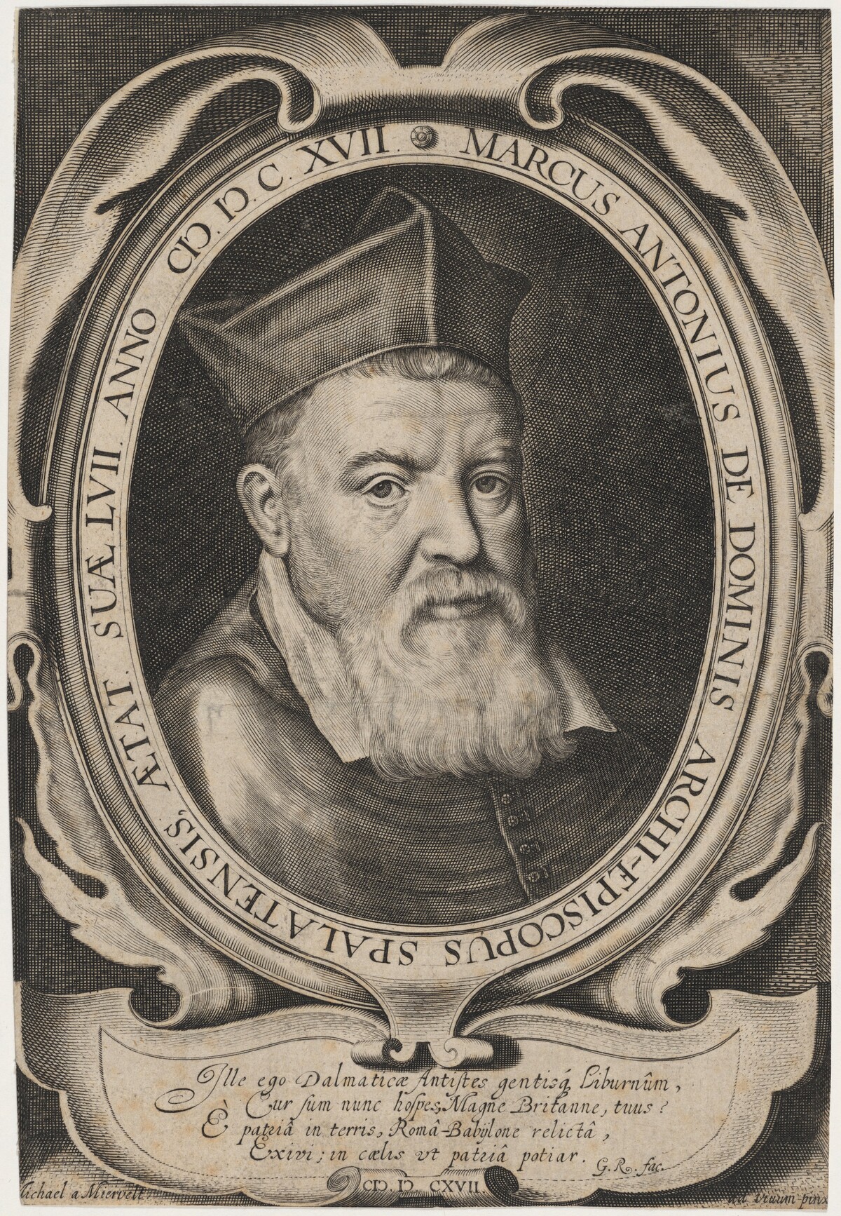 Marc Antonio de Dominis by after Michiel van Miereveld