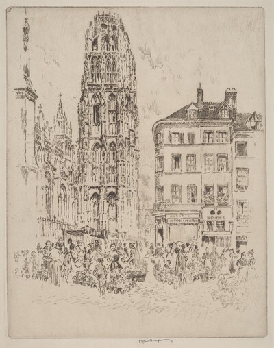 Flower Market and Butter Tower, Rouen