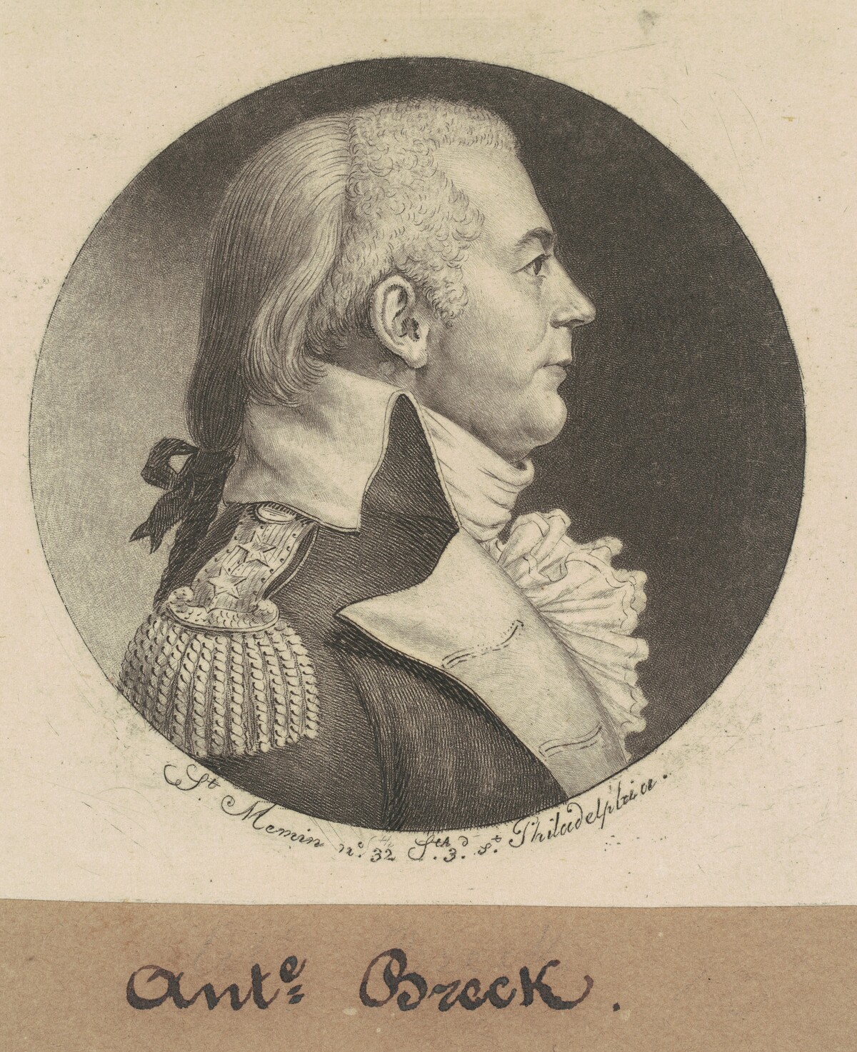 Anthony Breck by Charles B. J. Févret de Saint-Mémin