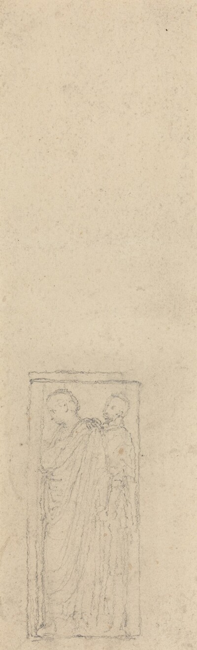Relief with Two Cloaked Figures