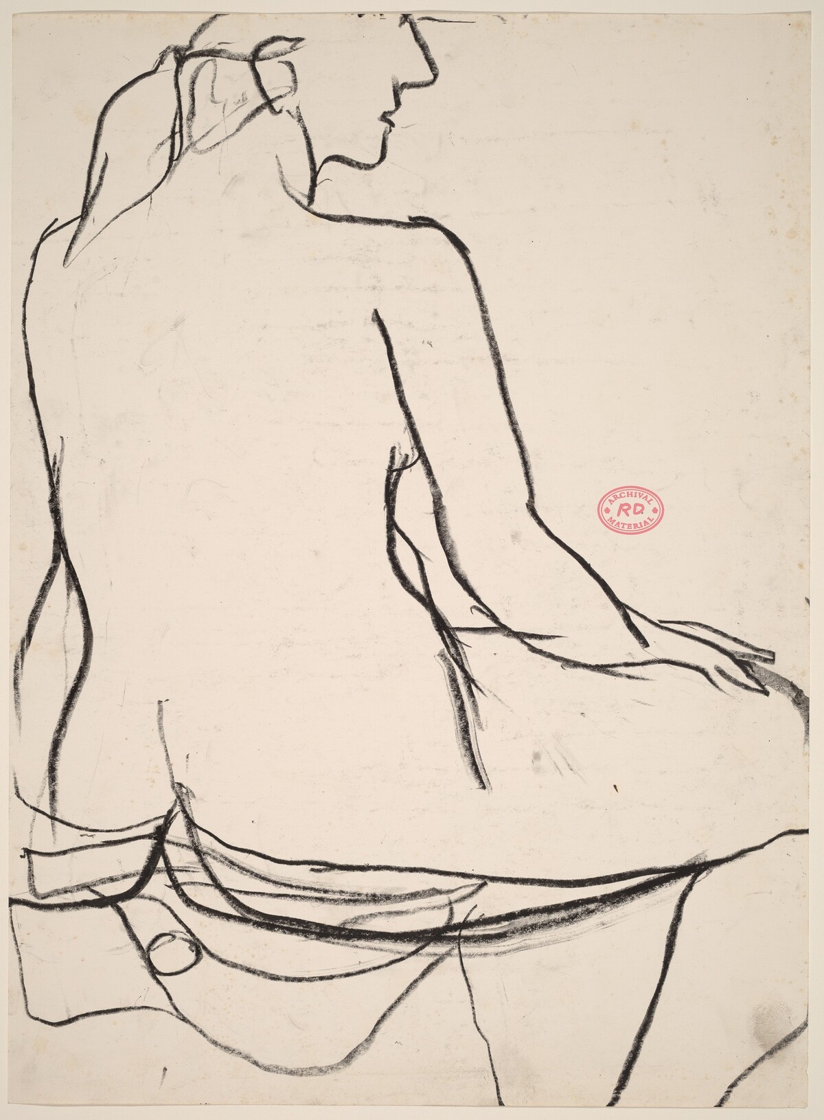 Untitled [back view of seated female nude] by Richard Diebenkorn