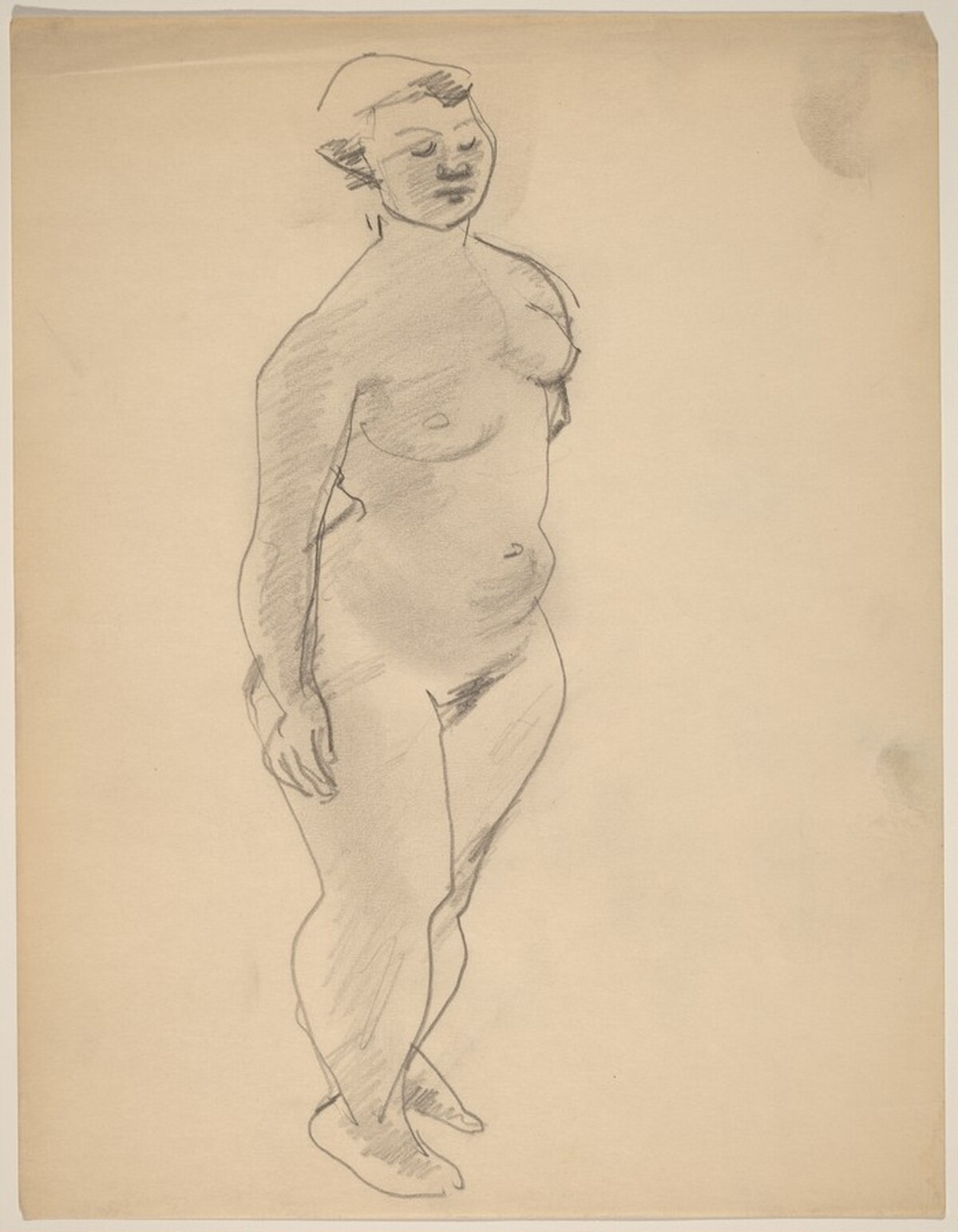 Standing Nude, Three-quarter View Facing Right, Eyes Closed by Mark Rothko
