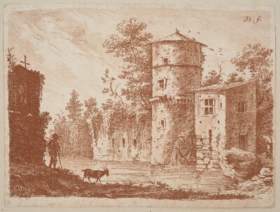 Ancient Tower at a Water Mill