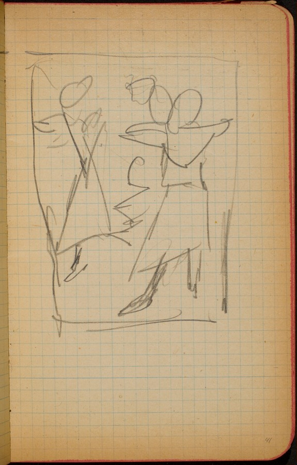Mehrfigurige Kompositionsskizze (Figural Composition) [p. 41] by Max Beckmann