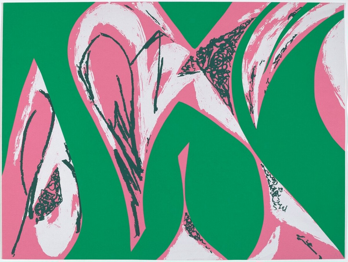 Free Space (Deluxe), pink by Lee Krasner