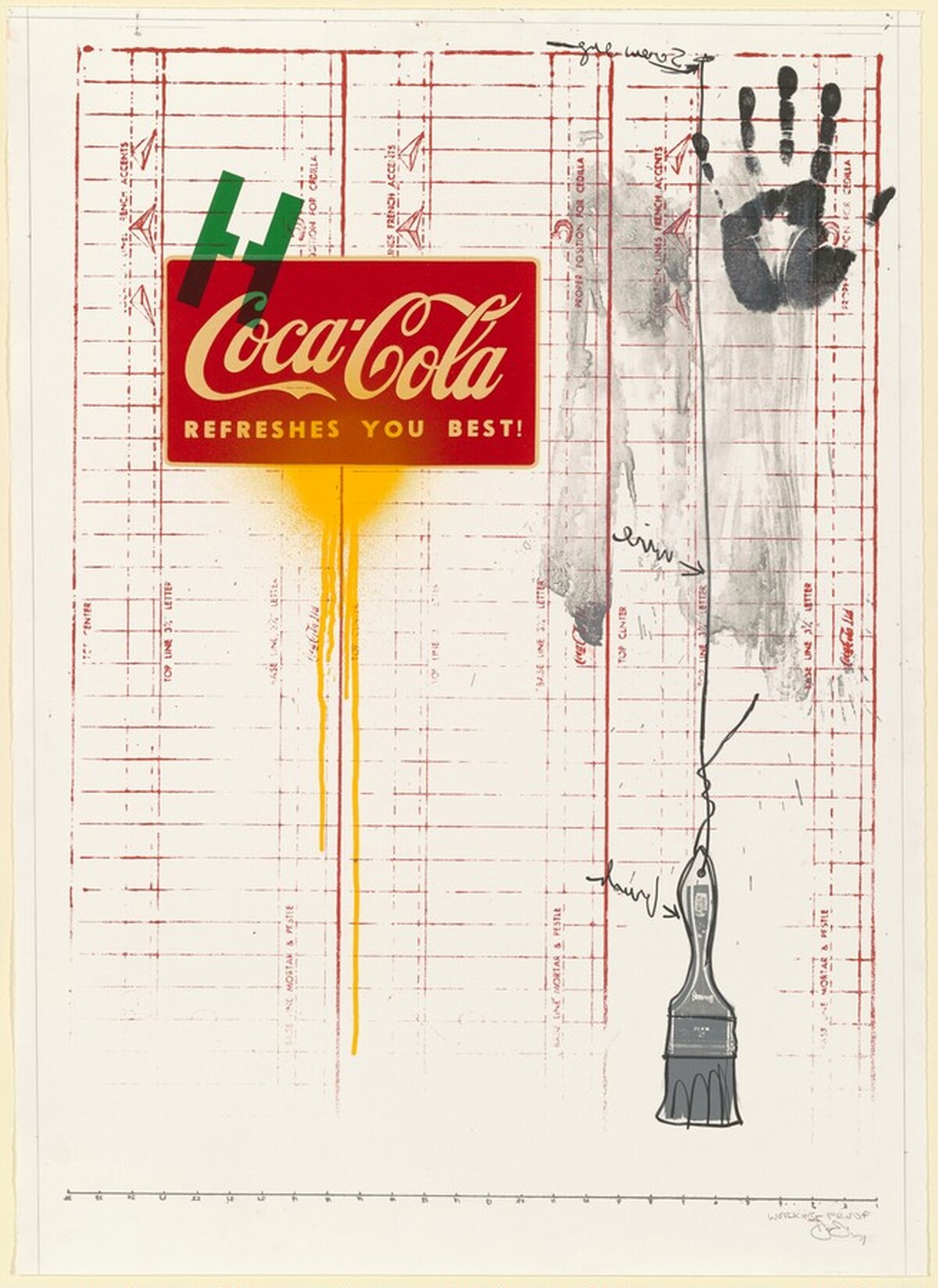 Untitled [working proof] by Jasper Johns