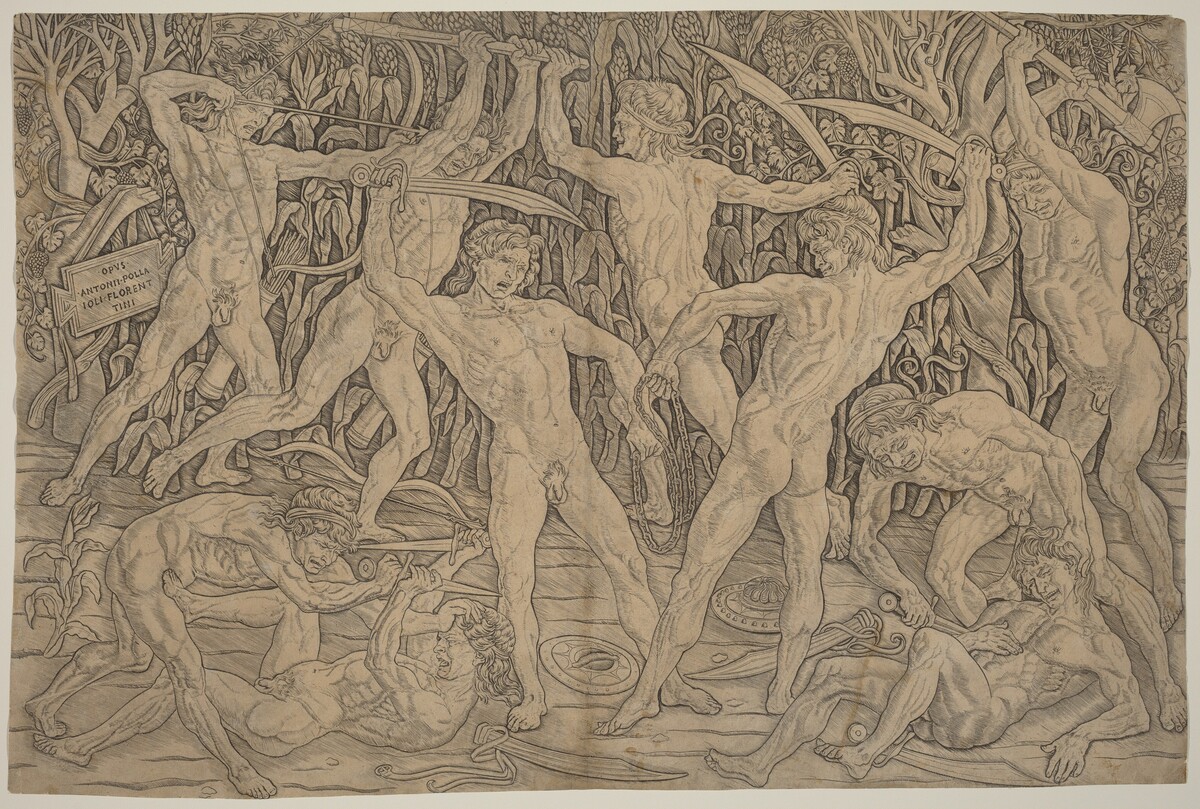 Battle of the Nudes by Antonio del Pollaiuolo