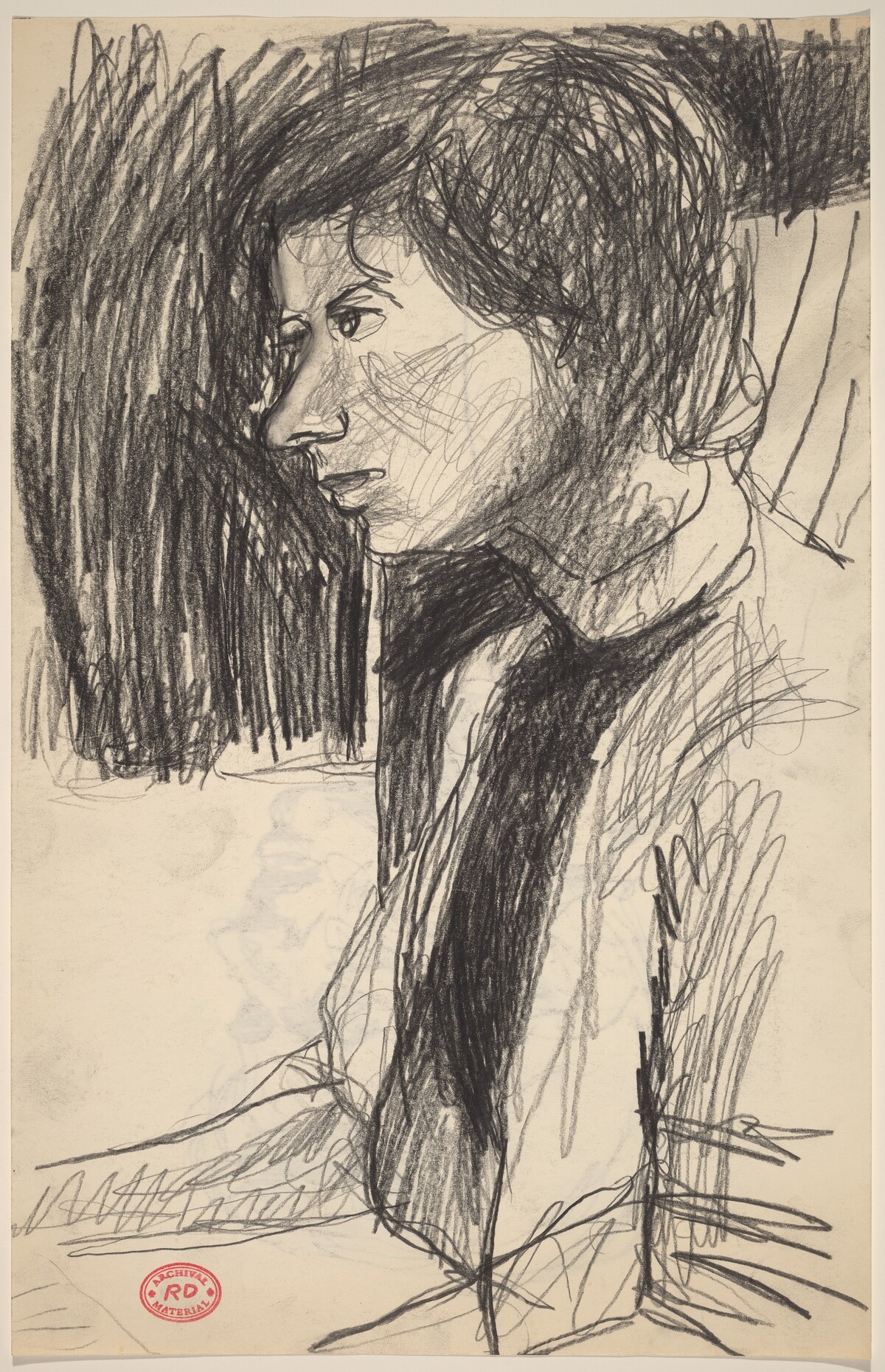 Untitled [woman facing left] [recto] by Richard Diebenkorn