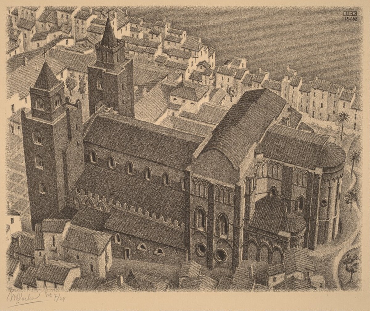 Cathedral of Cefalu, Sicily by M.C. Escher