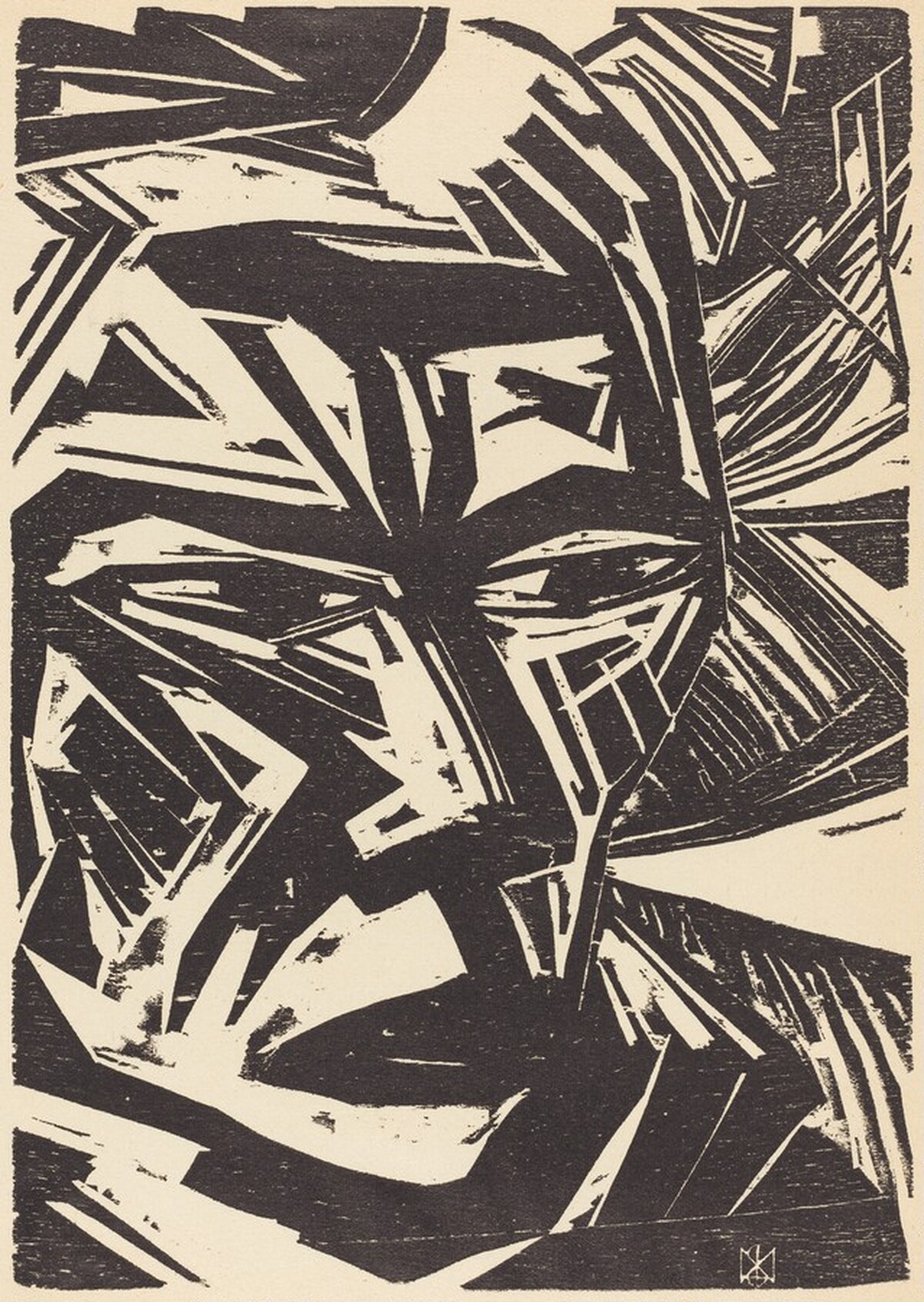 Head of a Man (Self-Portrait) (Männerkopf [Selbstbildnis]) by Max Kaus